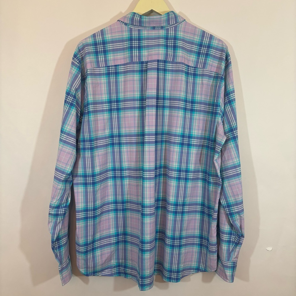Vineyard Vines On the Go Performance Sz XXL Button Pastel Plaid Shirt Sz XXL - Picture 8 of 11